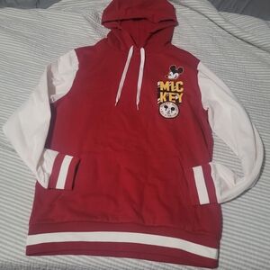 Hybrid Apparel Red and White Mickey Mouse Hoodie
